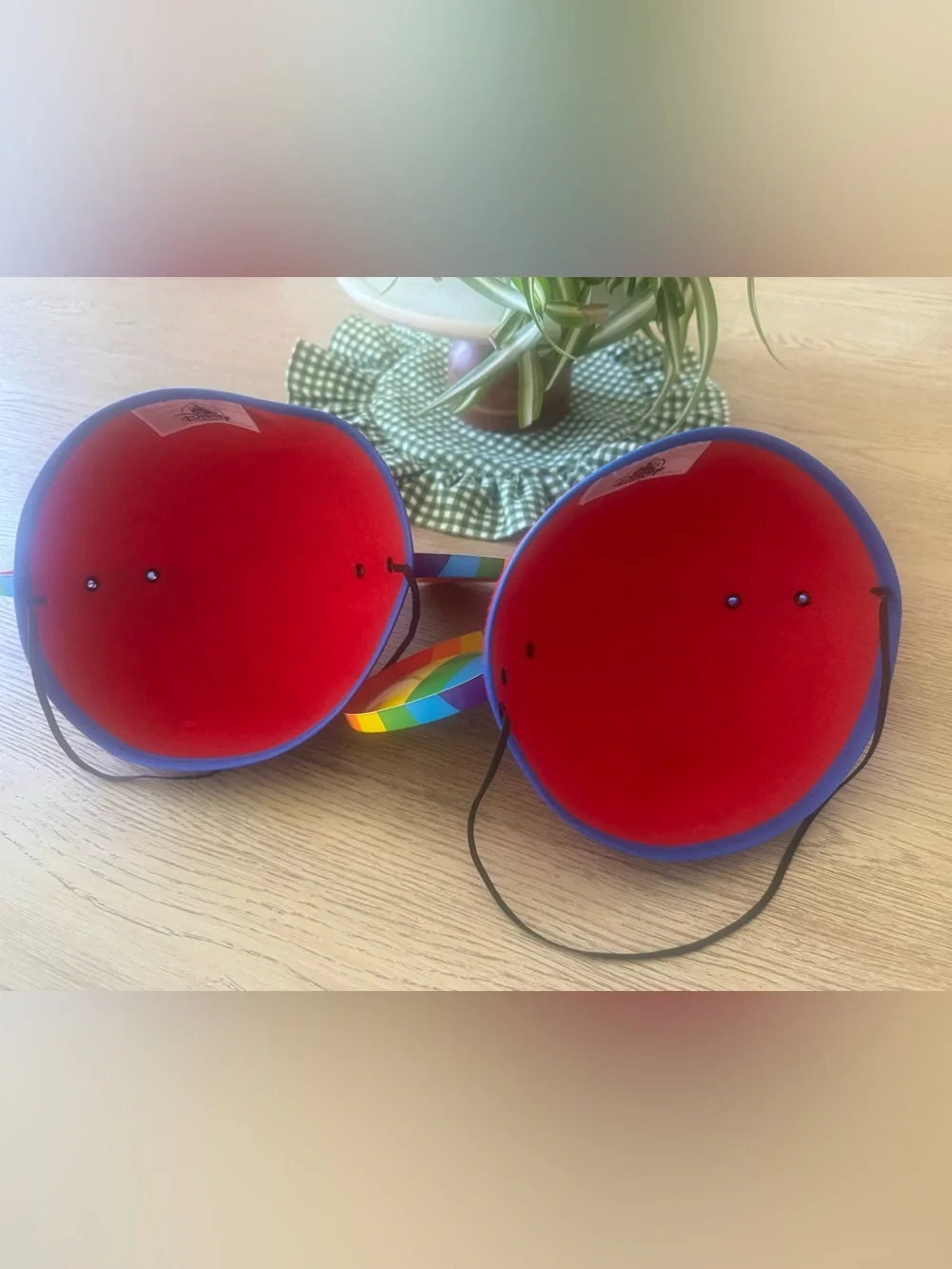 NWOT Disney Red Rainbow Ears Mickey Mouse Hats (2)